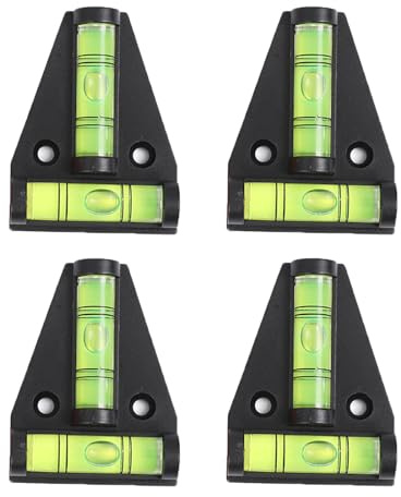 T-Type Spirit Level, Mini Spirit Level,Spirit Level,2-Way Magnetic Bubble Level for Caravan, Campervan, Motorhome and Trailer, Mini Leveling Tool for Furniture Installation(4PCS)