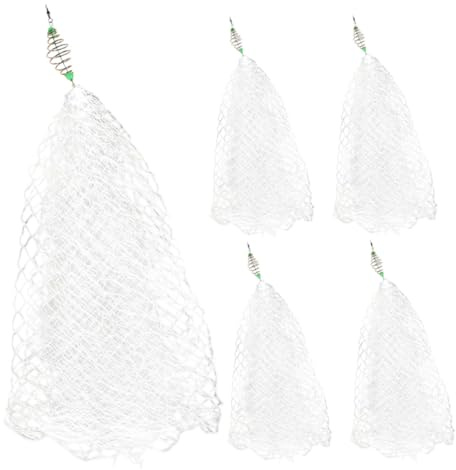 DIYEAH 5pcs Fine Mesh Cast Nets with Iron Frame, Lightweight Foldable Fishing Traps for Saltwater and Freshwater, Outdoor Fish Catching Nets Replacement Set
