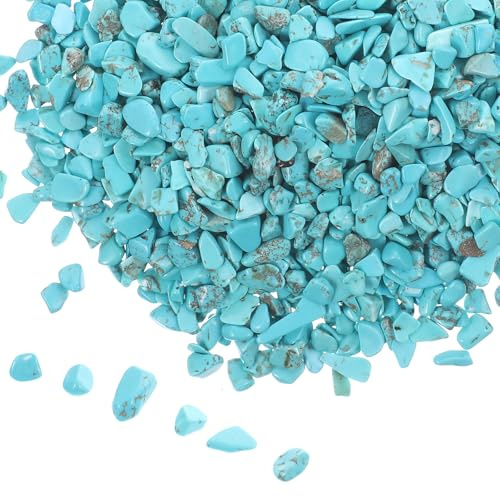 Cabilock Piedras Turquesas Naturales para Joyería DIY, Grava Decorativa para Acuarios y Terrarios, Tamaño 5-7 Mm, Paquete 2 X 100 G, Material Seguro para Peces y Plantas, Rocas en Cantidad