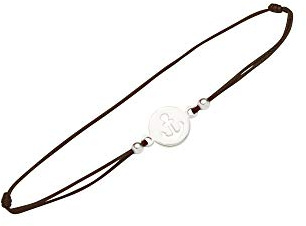 DUR Schmuck Damen ArmbandAnker Paracord schwarz aus 925er Silber A1503.SW, Schwarz