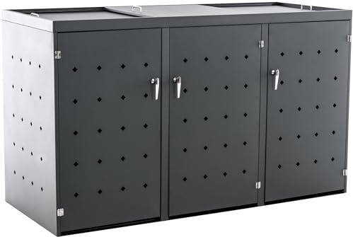 CLP Mülltonnen-Verkleidung Nelli I Box Für 240L-Abfalltonne, Farbe:anthrazit, Größe:198x80x116 cm