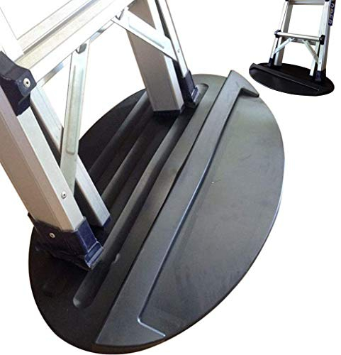 Extension Anti-Skid Ladder Stop Mat, 27x15.7 Non-Slip Rubber Stabilizer Pad Anti-Slip Ladders Aid Stopper, Floor Protection Stepladder Telescoping Accessories (Black)