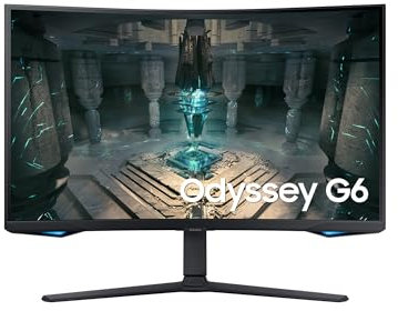 Samsung Monitor Gaming Odyssey G6 (S32BG652), Curvo (1000R), 32'', 2560x1440 (WQHD), HDR600, VA, 240 Hz, 1ms, Freesync Premium Pro, HDMI, USB, Display Port, Ingresso Audio, Casse Integrate, HAS, Pivot