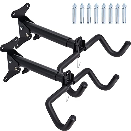 Support Mural Pliable Poweka pour Vélos Road, Mountain et Hybrid - Crochet Garage et Maison (2 Pièces)