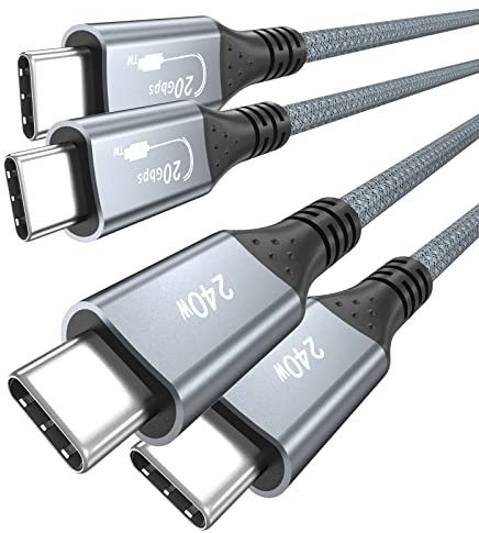 UseBean 240W USB C auf USB C Kabel 3m(2 Stück), USB C 3.2 Gen 2X2 20Gbps Ladekabel, 4K@60Hz Video Typ-C Ladegerät Schnellladekabel für MacBook Pro Air,iPad Air Pro Galaxy S24 S23 S22