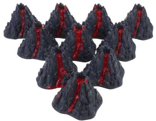 Gadpiparty Vulkan Spielzeug 8.00X7.00X6.00Cm Mini Vulkanmodell Simulation Landschaftsschmuck Realistische Vulkan Deko FüR Schreibtisch Und Party ZubehöR