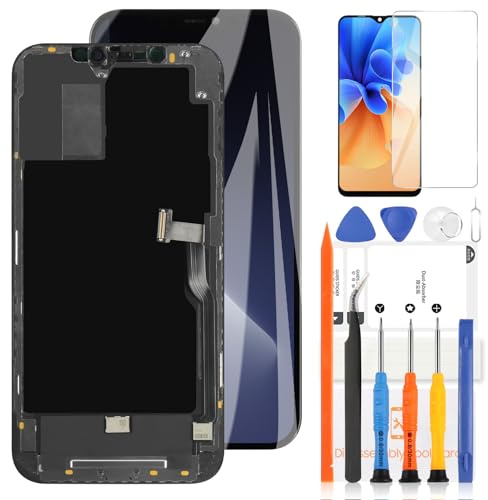 LADYSON Écran LCD pour iPhone 12 PRO Max Remplacement de l'écran A2342, A2410, A2412, A2411 LCD Écran Tactile Digitizer Kit de Réparation avec Outils (6,7, Noir)