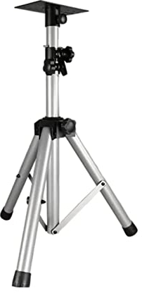 GLigeT Lautsprecherständer Lautsprecher DREI Fuß Halterung Boden Vollmetall Verdickt Professionelle Audio Dreieck Rack Karte Paket Bühne Tablett Regal Speaker Stand (Size : Low Silver 605-100KG)