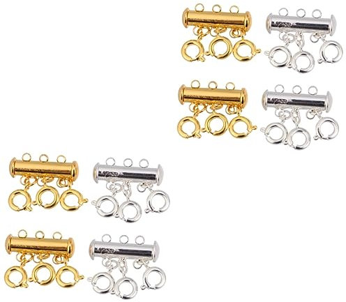 Operitacx 8 Stk Mehrschichtiger Halskettenverschluss Magnetisch Magnetischer Halskettenverschluss Verstellbares Armband Magnetischer Rohrverschluss Kabel Sperren Einstellbar
