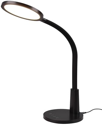 Reality Leuchten LED Schreibtischleuchte Sally R52671102, Kunststoff Schwarz matt, inkl. 8.4 Watt LED, 4-fach Touch, Timer-Funktion |