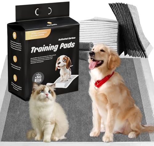 Nanipets® Trainingspad für Hunde Welpenunterlagen, Superabsorbierendes & Auslaufsichere Aktivkohle-Hunde-PIPI-Pads, 45 x 60 cm Extra Große Pet Pads, 50 Stück