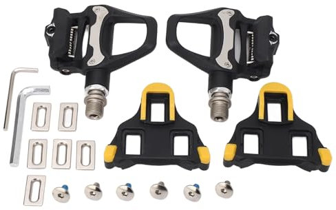 Rennradpedale mit SPD-System, Selbstsichernde, Leichtgewichtige Klickpedale mit Einstellbarer Spannung, 14-mm-Standardgewindeloch und Chrom-Molybdän-Achse