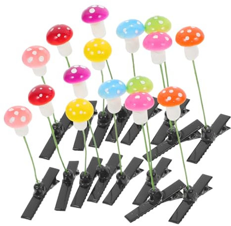 Healvian 30pièces Épingles à Cheveux Forme De Champignon Accessoires Kawaii Pour Fêtes Et Cosplay Barrette Adorable Pour Filles