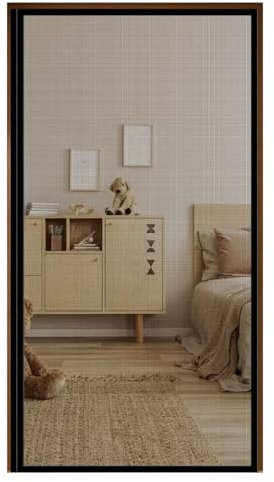 Magnet Fliegengitter Tür 180x230cm Insektenschutz Magnet Fliegenvorhang mit Klettband Automatisches Schließen für Balkontür Wohnzimmer Schiebetür,Schwarz