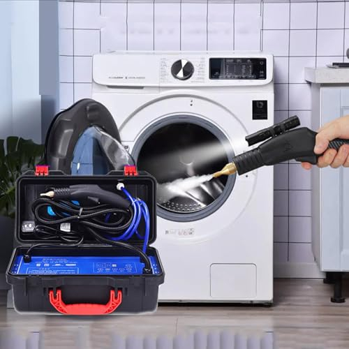 MIDUOLAI Machine À Vapeur Portative Tenue dans La Main, Nettoyeur Haute Pression Voiture Auto, pour Carrelage À Coulis, Douche Domestique Toutes Surfaces,Noir