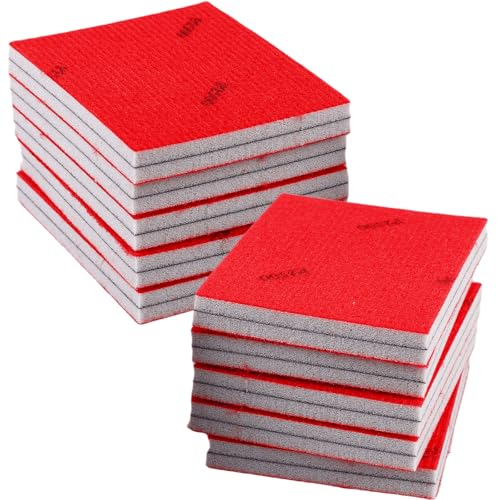 WEGREAT Schleifschwamm: 18 Stück Schleifschwämme, Schleifschwamm Körnung, 400-3000 Körnung Schleifpads Sortiment, Handschleifblöcke Schleifpads für Modell, Trockenbau, Metall, Holz Polieren