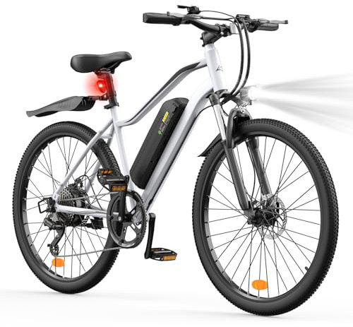 Elektrofahrrad mit Abnehmbarer 36V 13Ah Akku Bis zu 90KM,26 Zoll E Bike mit 7 Gang Getriebe für Herren Damen Pendler Reisen Übung,60N.m 250W Motor City Pedelec mit Aussetzungen und LCD-Display