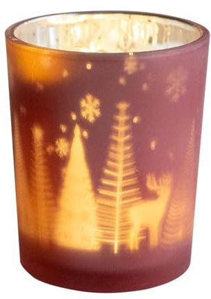 Weihnachts-Teelicht-Kerzenhalter, Weihnachts-Kerzenhalter- Kreativer Teelichtbecher,Weihnachtsation, Elch-Kerzenbecher, Weihnachtsbaum-Kerzenhalter
