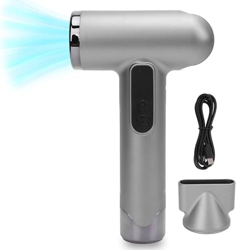 Kabelloser Haartrockner für Frauen und Männer, per USB wiederaufladbarer Reiseföhn, leiser tragbarer Fön mit Düse, 100.000 U/min, 200 W, Haarstyling-Geräte für Wohnheim, Reisen