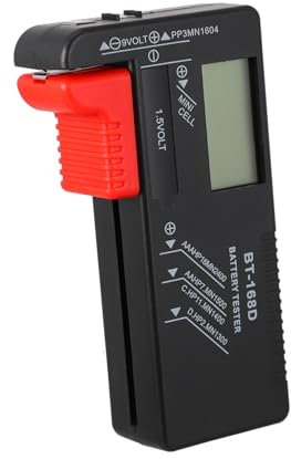 CONGARTENO 9v Portable Digital Battery Tester for Aa Aaa Button Cell Batteries Easy Use Voltage Checker Lcd Display