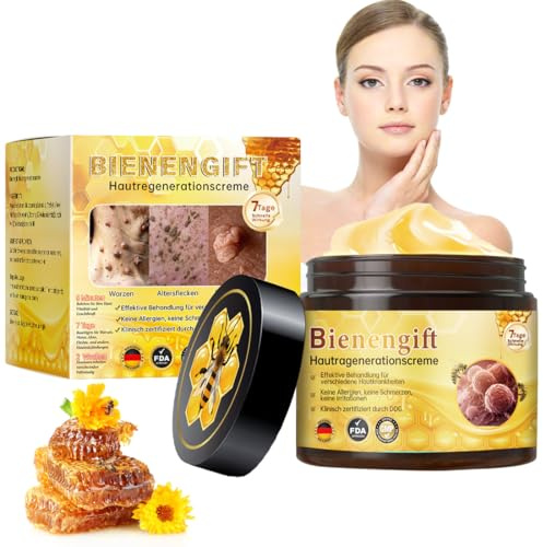 1 Pezzi Crema al Veleno D'api - 60g Bee Venom Cream, Crema per Api Completa al Veleno D'api, Pomata al Veleno D'ape Professionale per Tutti I Tipi di Pelle,Versione tedesca