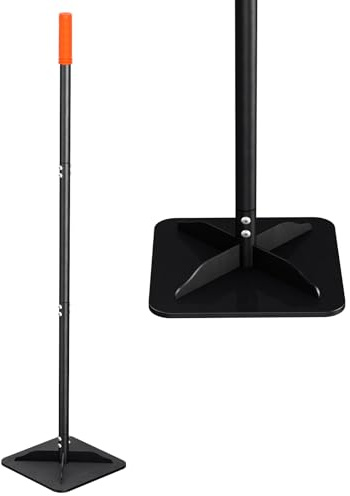Vhelyom Steel Tampers Tool 10 X 10 Inch,Labor-Saving All-Steel Heavy-Duty, Landscaping, Installing Pavers and Repairing Asphalt Pavements, Black | Installation von Pflastersteinen und Reparieren von Asphaltbelägen, Schwarz
