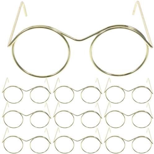 BESPORTBLE 10Pcs Mini Glasses for Dolls Lightweight Doll Eyewear for Crafts and Role-playing for Dollhouse Accessories and Costumes for Doll Collectors