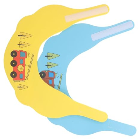 Abaodam 2stücke Duschhaube für Kleinkinder Badehaube für Junge Mädchen Verstellbare Haube zum Haarewaschen mit Wasserdichtem Schutz für Augen und Ohren aus Weichem Eva-material Leicht