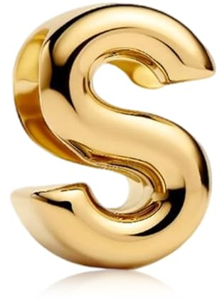 YUMINN Gold Buchstabe S Charms für Armbänder 925 Sterling Silber Schmuck Geschenke für Damen