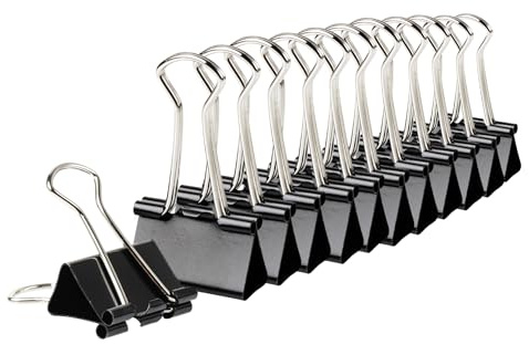 Pack of 24 Black 32mm Foldback Binder Clips