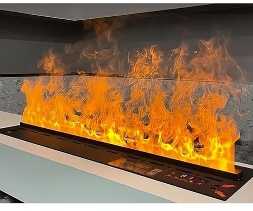 Camino Elettrico Atomizzatore a Vapore con Fiamma 3D, 128 Colori Personalizzabili, Riempimento Automatico dell'Acqua, Controllo Smart tramite App e Touch, Senza Riscaldamento, Alimentazione Elettrica