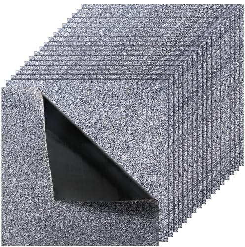 VEVOR Mattplattor 45 x 45 cm, 10-pack Peel and Stick-matta fyrkantig matta, självhäftande kommersiellt golv mjuk vadderad för sömlöst skydd 22,5 kvadratmeter, enkel gör-det-själv-ersättning för