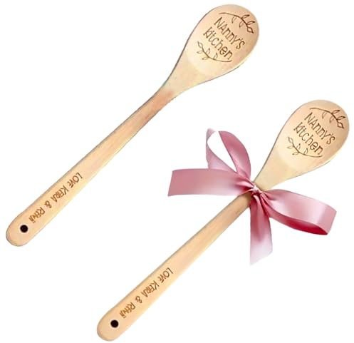 30cm Personalizzato Il Cucchiaio Magico,legno Cucchiaio di inciso laser testo Regali Festa Originali per Nonne Grandparents decorazione regalo idea Regali da Cucina