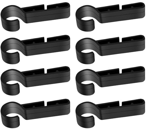 LIFKOME 8pcs Hard Hat Clips for Headlamps Non-slip Plastic Helmet Light Clips Secure Headlight Holder for Running Camping Fishing Construction Use