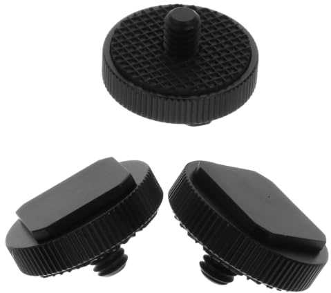 Ipetboom Adaptateur de Chaussure Froide 3pcs Vis 1/4 en Alliage D'aluminium Antidérapant pour Support Moniteur et Accessoires Photo