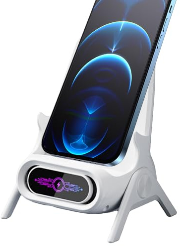 Caricabatterie senza fili per telefono - 15 W Stazione di Ricarica wireless, Supporto per Cellulare per Desktop, Caricabatterie Magnetico per Smartphone, Supporto per Tablet a Forma di Sedia Da Posare