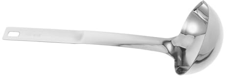 Hemobllo Edelstahl Ölabscheider Schöpfkelle mit Ergonomischem Griff Hitzebeständig für Suppen und Soßen Küchenutensil zur Fetttrennung