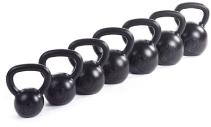 Wolverson Fitness Black Series Kettlebell - Stahl - Breiter Griff | Hardstyle-Kettlebell mit breitem Griff für Functional Training, Krafttraining, Cross Training und Home Gym.