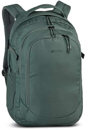 BestWay Rucksack Evolution Solid mit Laptopfach 40352 5800 Grau-Grün | für 15,6 Zoll Laptop, 2 Hauptfächer & Organizer - ideal für Schule, Uni, Büro Alltag