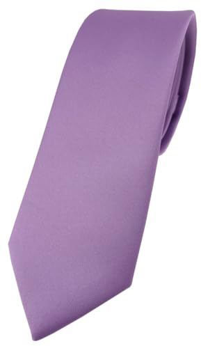 TigerTie Corbata de diseño estrecho en un solo color, ancho de corbata de 5,5 cm, Color lila oscuro., Talla única