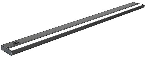 LED Under Cabinet Lighting Hardwired - 3CCT 40 Inch Black Finish - Undercabinet Lights for Kitchen - Linkable Undercounter Dimmable Plug in Light or Hard Wired - Under Counter Fixture Direct Wire