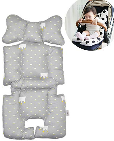 Eyand Kinderwagen Kissen - Bequemen Neugeborenen Kopf Körperstütze für Kinderwagen, Baby-Sitzauflage-Unterstützung erstellen für Tiny Baby in Autositz, Kinderwagen, Kinderwagen, Babytrage (Krone)
