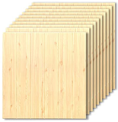 SJMFGF 3D Brick 3D Wall Tile Sticker 3D Wallpaper Wood Effect Panel Rustic Style Hemp Brown Wood Grain Self-adhesive Wallpaper Bedroom Decorative (Size : 10 pieces)