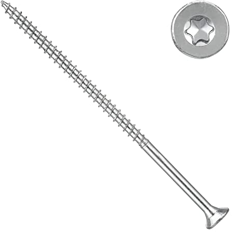 1000 Stück Spanplattenschrauben 4,0 x 40 Torx | Teilgewinde - blau verzinkt | Flachsenkopf | Universalschraube | Schrauben