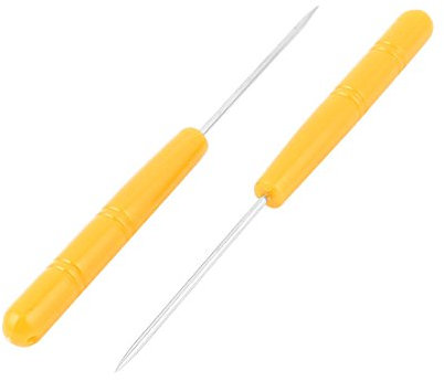 Ruilogod A medida recta la costura 6pcs de la herramienta lezna punta de la Aguj de coser Punzón