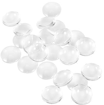 EXCEART 100stücke Klare Runde Glasfliesen Transparente Cabochons-fliesen Für Diy-schmuckherstellung Und Cameo-anhänger Hochwertiges Glas Mit Flacher Rückseite