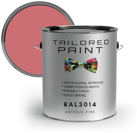 Tailored Paint uPVC Window & Door 1K Paint Brush or Spray On - Satin Finish - RAL3014, Antique Pink - 250ml Tin
