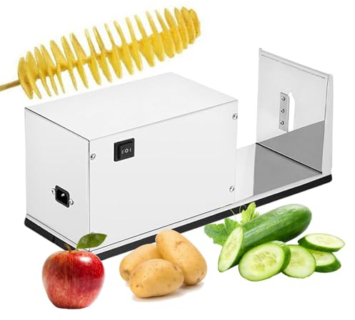 Affettatrice Elettrica Per Patate, Affettatrice Per Verdure A Spirale, Macchina Per Torre Di Patate, Interruttore Di Controllo A Tre Posizioni, Materiale In Acciaio Inossidabile