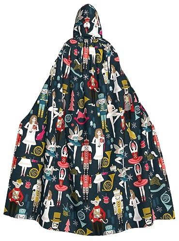 Nussknacker-Ballett-Kostüm für Damen, Tanz, Unisex, Kapuzenumhang, Kostüm, für Damen und Herren, Vampir, Halloween, Cosplay, Karneval, Mottoparty