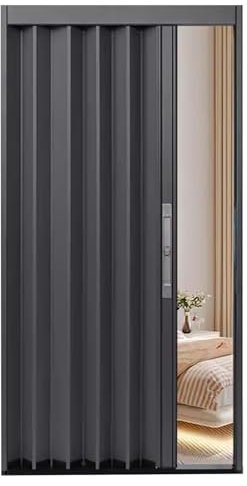 Falttür Innenfalttür/Schranktür, 30x80 Zoll 32x80 Zoll 34x80 Zoll 36x80 Zoll 48x80 Zoll 72x80 Zoll Falttür für Küche, Kleiderschrank, Flur, Modernes Faltbares Speisekammergitter(76x80in(193x203cm))